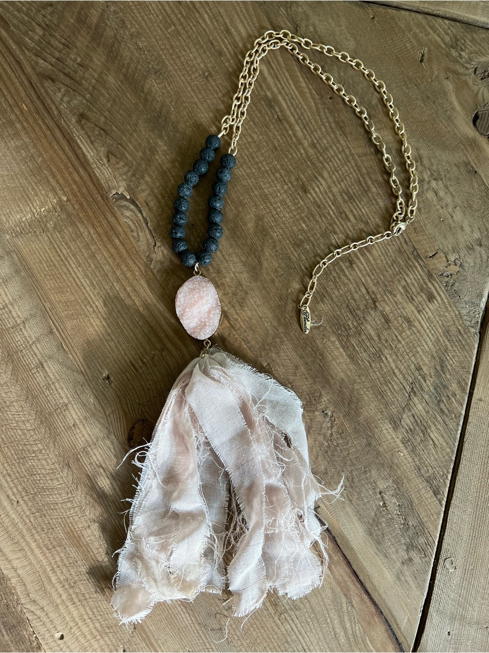 Plunder Stone Necklace & Earring Set with storage pouch